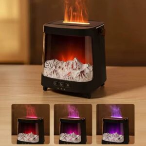 چراغ خواب و بخور سرد طرح کوه و شفق قطبی مدل D631